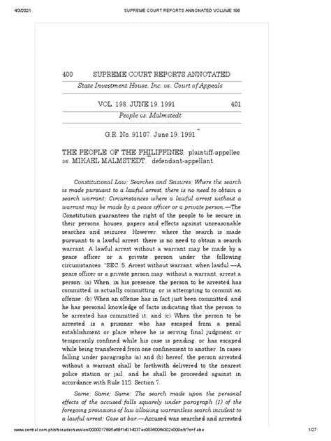 people v. malmstedt|G.R. No. 91107 .